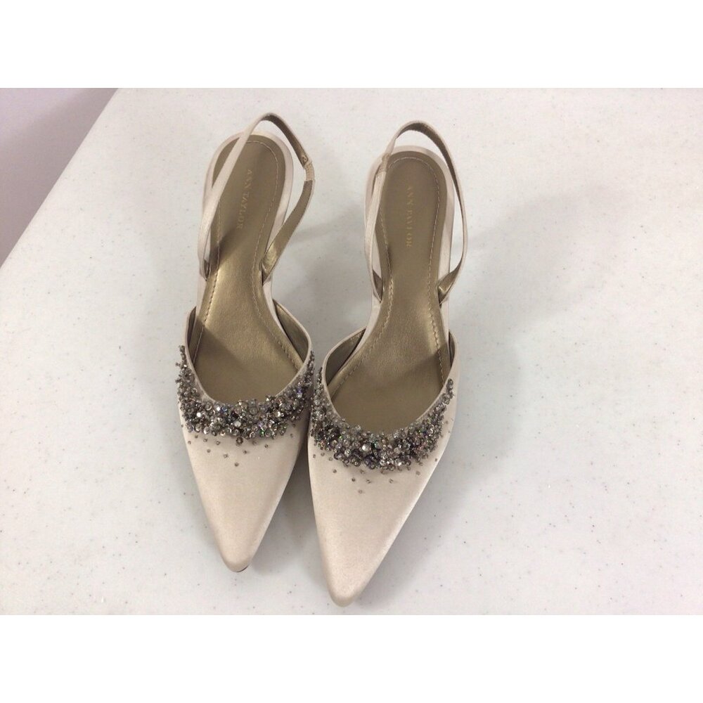 Ann Taylor Sequin Slingback Heels Womens 9 - Picture 6 of 9